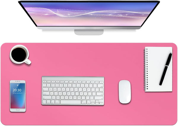 Boutilon Leather Desk Pad Protector,Non-Slip Mouse Pad,Laptop Desk Pad,Office Mouse Mat,Waterproof Leather Desk