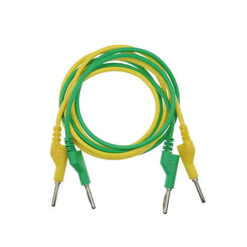 Qingdinu 4 4MM 1M 1000V/15A PCS Dual Stackable Banana Plug Multimeter Test Leads Cable Pure Copper Connector(Blue)