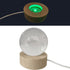 2.36 Inch 3D Sea Turtle Crystal Ball Night Light, Engraved Sea Turtle Crystal Ball lamp with Wooden Base, Turtle Decor