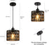 KENMI Woven Pendant Light Boho Chandelier, Rattan Pendant Lights Kitchen Island, Farmhouse Pendant Lighting with Hand
