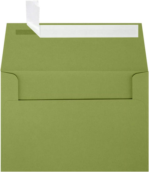 LUXPaper A4 Invitation Envelopes | Avocado Green | Peel & Press | 4 1/4" x 6 1/4" | 70lb. Text | 50 Qty