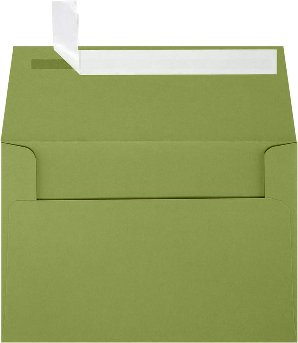 LUXPaper A4 Invitation Envelopes | Avocado Green | Peel & Press | 4 1/4" x 6 1/4" | 70lb. Text | 50 Qty