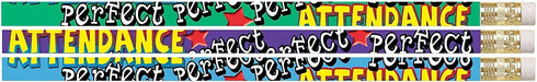 Musgrave Pencil Company Perfect Attendance Motivational Pencils, 12 Per Pack, 12 Packs