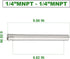 TAISHER 2Pcs Stainless Steel Pipe Fittings, 1/4" NPT x 1/4" NPT Male Threaded, 10" Length Nipple Cast Pipe