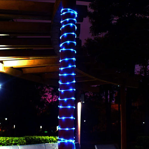 Solar Rope Lights Outdoor String Lights, 16.5 Ft, 50 LED Tube Light, Waterproof Copper Wire
