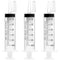 3 Pack 60ml Syringes with Cap, Sterile Individually Packaged for Labs, Liquid Measuring, Feeding Pets, Oil Applicator