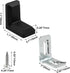 Zorveiio 20 1" 90 Pcs Plastic Right Angle Bracket L Brackets, Metal Degree Corner Brace Corner Support for Wood Shelf