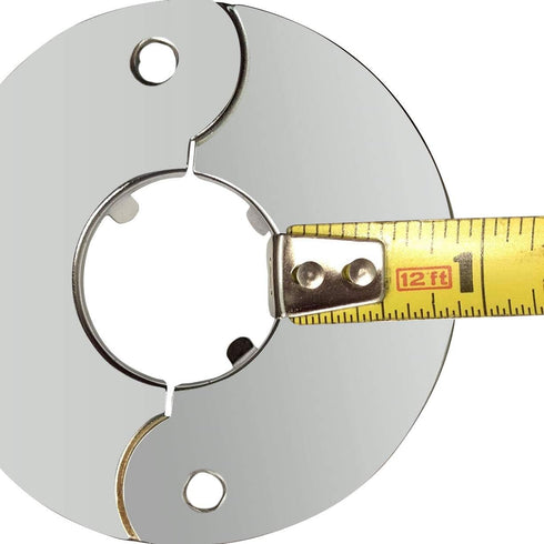 Floor and Ceiling Plate Cover Split Flange Replacement Kit, Fits 3/4 Inch IPS Galvanized or 1 Inch Copper Pipe, Chrome