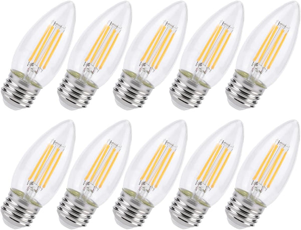 KINUR E26 B11 Candelabra led Light Bulbs 4 Watt (40 Watt Equivalent)