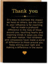 Bestmelo Thank You Card, Appreciation Card, Thank You Gift with Premium Kraft Envelope