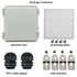 Zulkit IP67 Waterproof Junction Box, Hinged Cover, Stainless Steel Latch, Plastic Enclosure for Project, Grey