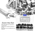 Walfront 70Pcs Black Nylon Acorn Hex Nuts, M3/M4/M5/M6/M8/M10 Sizes