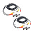 Flashmen 2-Pack 25ft HD Video Power Security Camera Cables Pre-Made All-in-One Extension