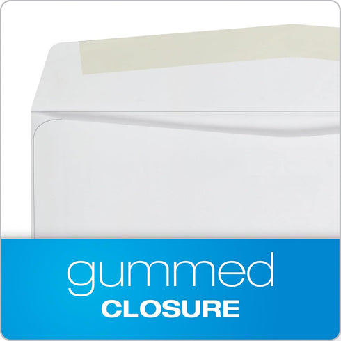 Quality Park #10 Envelopes, Letter Size White Mailing Envelopes, 500/Box, 4-1/8x9-1/2 Inch, Gummed Closure
