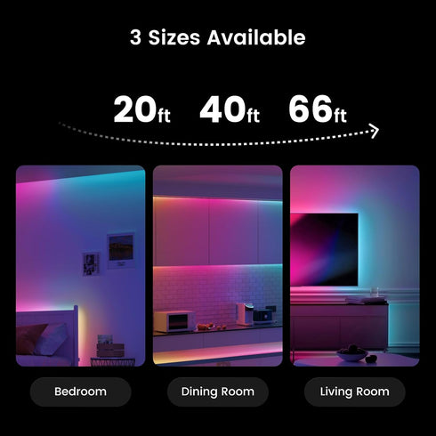 20FT 108 YEELIGHT LED Strip Lights, Smart Light Strips with LEDs and Music Sync, RGB Color Changing Light