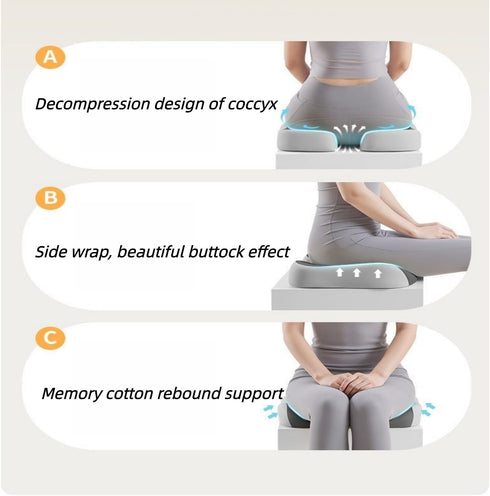 Xiamenzcx Ergonomic Office Chair Cushion and car Memory Foam Coccyx Cushion are Used to Relieve Coccyx and Sciatica