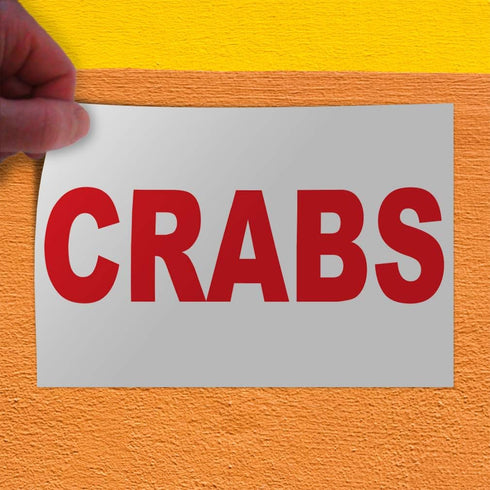 Fastasticdeals 36x24Inches Decal Stickers Multiple Sizes Crabs Red Food Bar Restaurant Truck Industrial Vinyl Safety