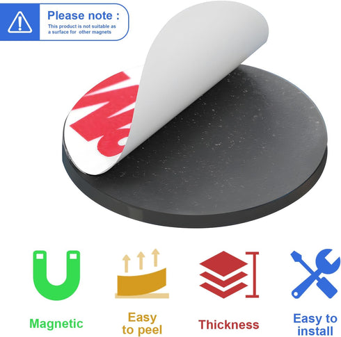 Round Magnets 30 Pieces with Adhesive Backing, 3M Strong Magnet Dots (0.8’’ x 0.08”) for DIY, Art Projects, Whiteboards