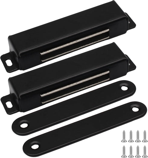 Jersvimc 2Pcs Closet Large Cabinet Door Magnets Heavy Duty Catch Magnetic Door Catch, Magnetic Shutter Hardware Drawer