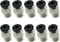 10PCS Pneumatic Fitting Push in Connector Black PC4-M10 Quick Release Fitting for 3D Printer Through Hole