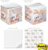 Floral Affirmation Sticky Note Cube - 600 Sheets, 2.75" Memo Block Printed on 4 Sides, Four Empowering Messages