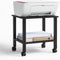 YUFAM 2 Tier Printer Stand with Storage,Under Desk Shelf Printer Table, Rolling Printer