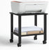 YUFAM 2 Tier Printer Stand with Storage,Under Desk Shelf Printer Table, Rolling Printer