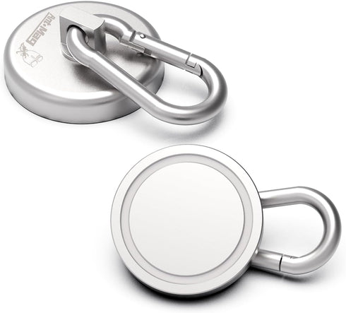 Ant Mag Magnetic Hooks, 160lbs Heavy Duty Neodymium Magnet Carabiner with Swivel Snap Hook for Indoor/Outdoor Hanging