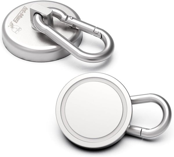 Ant Mag Magnetic Hooks, 160lbs Heavy Duty Neodymium Magnet Carabiner with Swivel Snap Hook for Indoor/Outdoor Hanging