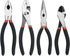 4 Pack Precision Basics Pliers Set-8'' Slip Joint, Long Needle Nose Pliers,
