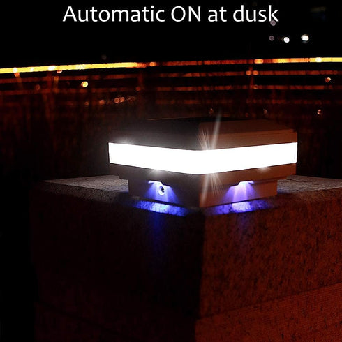 INDARUN 4x4 Solar Post Cap LED Lights, Waterproof Landscape Lighting for 4x4, 5x5, 6x6 Wooden Posts