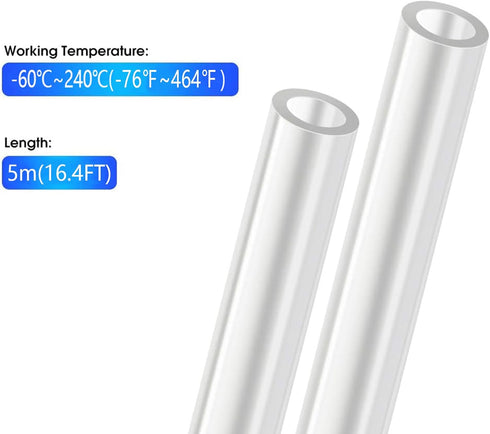 MCOSU Winemaking,8x10mm(0.31x0.39in) Food Grade Silicone Tubing, Pure Silicon Hose High Temp Home Brewing