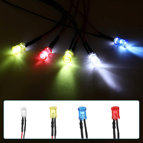 PATIKIL 20 Pack 5mm Emitting Diode Holder Clip, LED Holder Bracket Socket Cap for Lamp Bulb Mount, Transparent