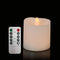 3x3 Flickering Flameless Candles, Set of 1, 3 Inch Real Wax LED 600 Hours Battery Candles with Timer Remote for