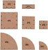 PLIGREAT 8 Pcs 3D Brick Tile Templates, Wood Laser Cut House with