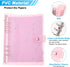 PATIKIL A5 Clear Binder Cover, Soft PVC, Loose Leaf Binder Protector, Refillable Notebook Shell, Pink