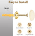 uxcell 8 16.8 mm Pcs Decorative Caps Cover Nails, Zinc Alloy Screw Covers Caps Mirror Fixing Screws for Mirrors, Coffee