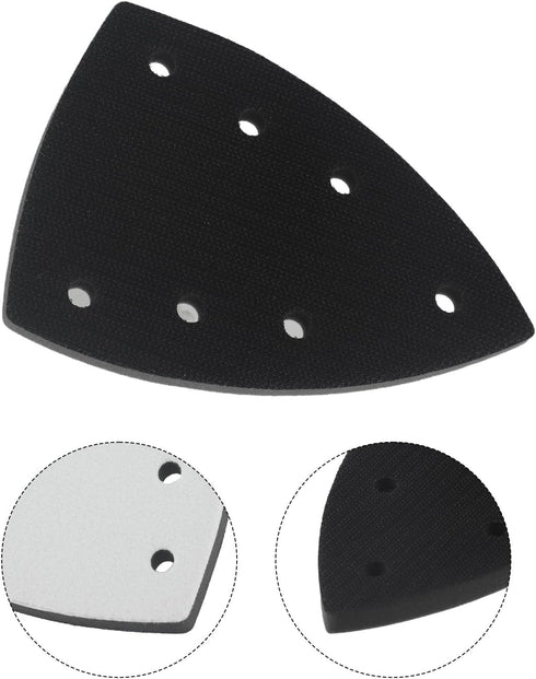 AureateLiving 100X150mm 7 Triangle Sanding Pad With Holes, EVA Backing Pad For Triangular Sander, Quick Change Abrasive