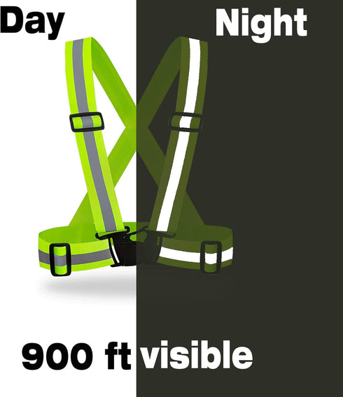 2 Pack Hi Vis Safety Vests, Adjustable Neon Color High Visibility Reflective Gear for Traffic Control