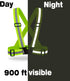 2 Pack Hi Vis Safety Vests, Adjustable Neon Color High Visibility Reflective Gear for Traffic Control