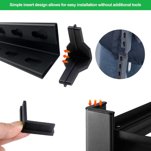 YINARONG Post Insert Corner Connector, Feet, and Caps Compatible Shelving - Durable, Easy Installation, Compatible