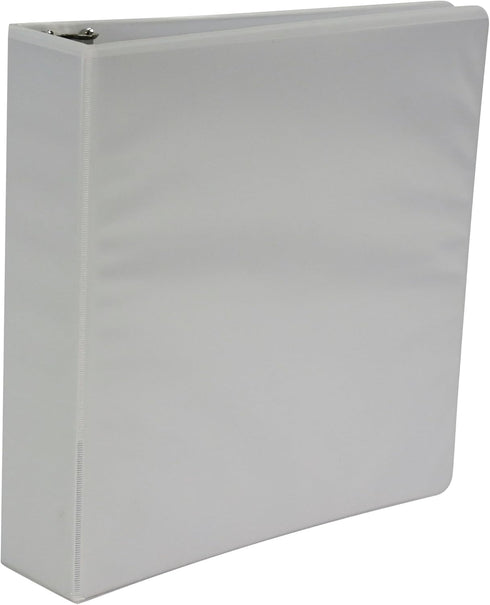 School Smart Polypropylene Round Ring View Binder, 2 Inches, White