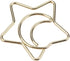 Golden Paper Clips, 10Pcs Funny Bookmark Marking Clips with Storage Case, Plastic Coated Electroplating Star Moon for