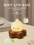 Dimmable, Chibi Campfire Night Light, Silicone, LED Flickering Flame Lights, Rechargeable Bedside Nightlight, Anime