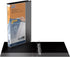 QuickFit Portrait 3 Ring Legal Binder, Angle D-Ring with Clear-View Cover, Pack of 4, Black