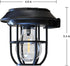 Sunfee 2 Pack Solar Lantern Wall Lights Fixtures with Motion Sensor, Solar Powered Porch Light, Vintage Hanging Solar