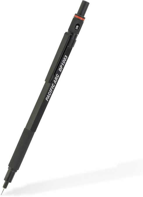 Pacific Arc Chromagraph .3 mm Metal Mechanical Pencil: Black Barrel with Adjustable Pencil Grade for Drafting
