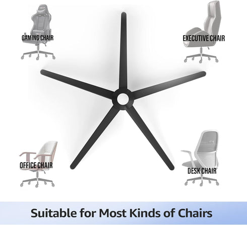 MASTERY MART 28" Heavy Duty Office Chair Base Replacement Parts, 2500 Lbs, Reinforced Metal Leg