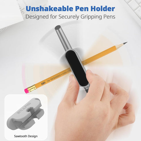 OUTXE 10-Pack Magnetic & Adhesive Pen Holder with Dual Slots, Easy Organize & Access for Desk, Wall, Refrigerator