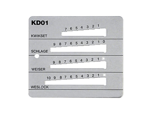 Pro-Lok 4 in 1 Key Decoder - KW1, SC1, WK1, WE1 - Stainless Steel Made in USA